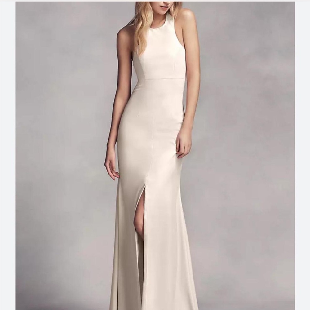 NWOT “White by Vera Wang” Cream Sleeveless Bridal Maxi Dress